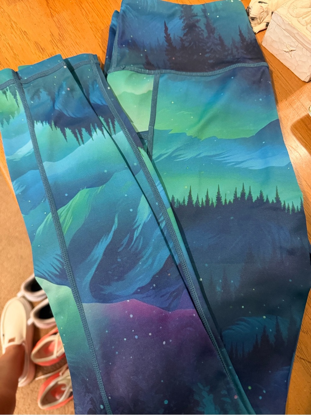 Constantly Varied Gear Aurora Borealis Full Length Leggings - Blue/Green/Purple